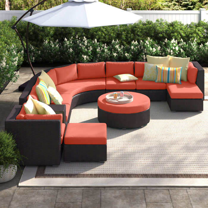 Sol 72 Outdoor™ Tegan All Weather Wicker/Rattan 7 Person Seating